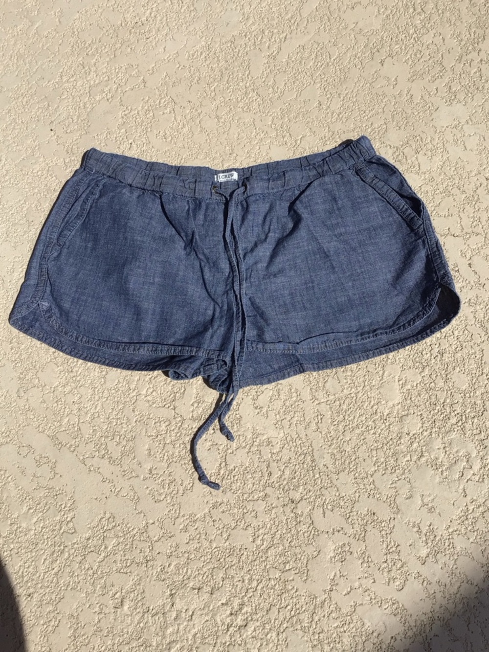 J. Crew chambray drawstring shorts size medium